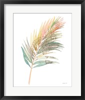 Framed Boho Tropical Leaf III on White