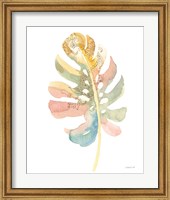 Framed Boho Tropical Leaf II on White