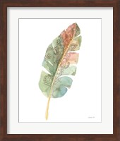 Framed Boho Tropical Leaf I on White