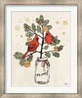 Framed Christmas Lovebirds XIV Noel