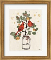 Framed Christmas Lovebirds XIV Noel