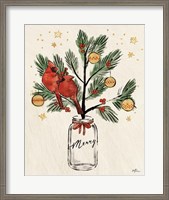 Framed Christmas Lovebirds XIII Merry