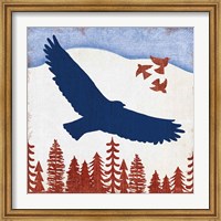 Framed Patriotic Woodland Eagle
