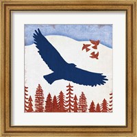 Framed Patriotic Woodland Eagle