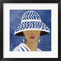 Framed 'Lady with Hat II' border=
