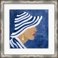 Framed 'Lady with Hat I' border=