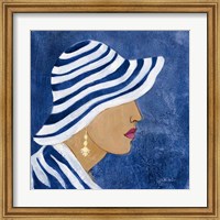 Framed 'Lady with Hat I' border=