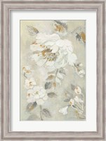 Framed Romantic Spring Flowers II White