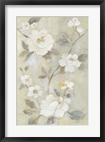 Romantic Spring Flowers I White Framed Print