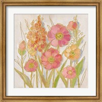 Framed Opalescent Floral I