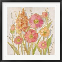 Framed 'Opalescent Floral I' border=