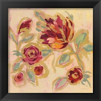 Framed 'Gilded Loose Floral II' border=