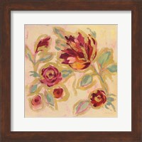 Framed Gilded Loose Floral II