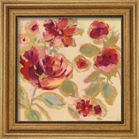 Framed 'Gilded Loose Floral I' border=