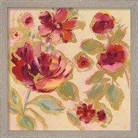 Framed 'Gilded Loose Floral I' border=