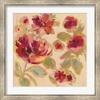 Framed 'Gilded Loose Floral I' border=