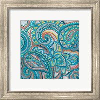 Framed 'Emerald Paisley III' border=