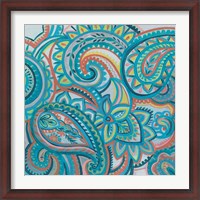 Framed Emerald Paisley III