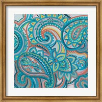 Framed Emerald Paisley III