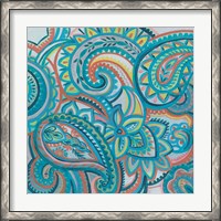 Framed Emerald Paisley III