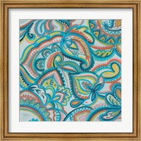 Framed Emerald Paisley II