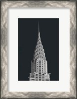 Framed Chrysler Building on Black