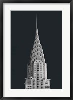 Framed Chrysler Building on Black