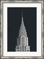 Framed Chrysler Building on Black