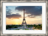 Framed Eiffel Tower Sunset