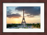 Framed Eiffel Tower Sunset