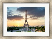 Framed Eiffel Tower Sunset