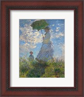 Framed Woman with a Parasol - Madame Monet and Her Son, 1875