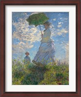 Framed Woman with a Parasol - Madame Monet and Her Son, 1875