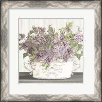 Framed Lilac Galvanized Pot