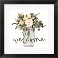 Framed Welcome Flowers