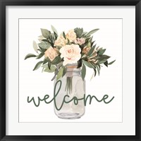 Framed Welcome Flowers