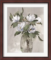 Framed Floral in Gray