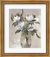 Framed Floral in Gray