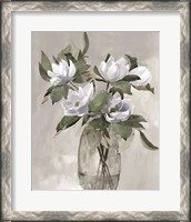 Framed Floral in Gray