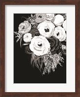 Framed Black and White Floral