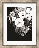 Framed Black and White Floral