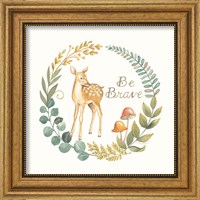 Framed 'Be Brave Deer' border=