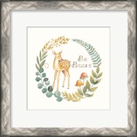 Framed 'Be Brave Deer' border=