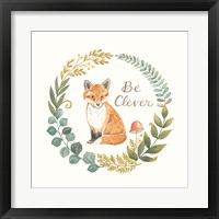 Framed 'Be Clever Fox' border=