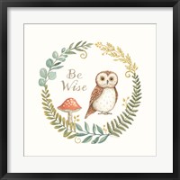 Framed Be Wise Owl