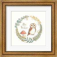 Framed 'Be Wise Owl' border=