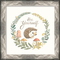 Framed 'Be Yourself Hedgehog' border=