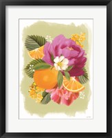 Framed Summer Citrus Floral II