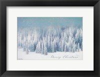 Framed Snowy Turquoise Forest