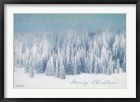 Framed Snowy Turquoise Forest